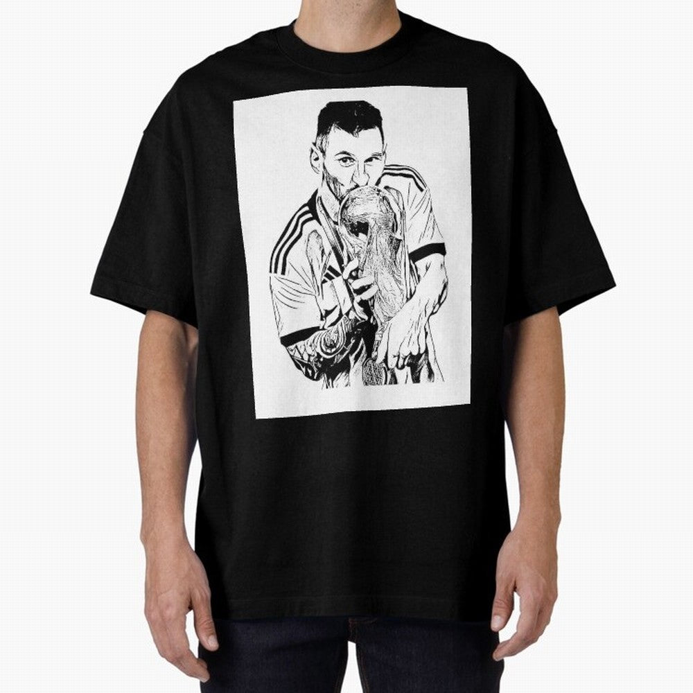 Drawing Leo Messi Classic T-Shirt Embrace FIFA World Cup 2026 Group Stage Capturing Haaland and Mbappe, Netherlands Energy, Football History, Final Match Energy, Crowd Noise and Once in a Lifetime Moments; Perfect for People Who Love Argentina,