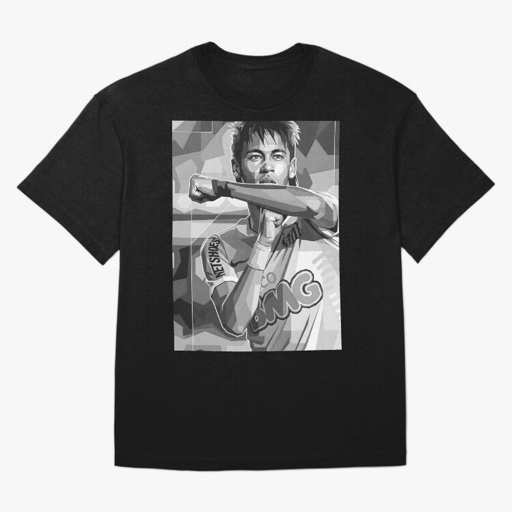 Neymar Grayscale Classic T-Shirt Bring Stadium Energy to Global Football Passion for FIFA World Cup 2026, Connected to Messi and Cristiano Ronaldo, Brazil, Football Festival Excitement, Trophy Ambitions, Country Rivalries and Star Player Buzz; Made