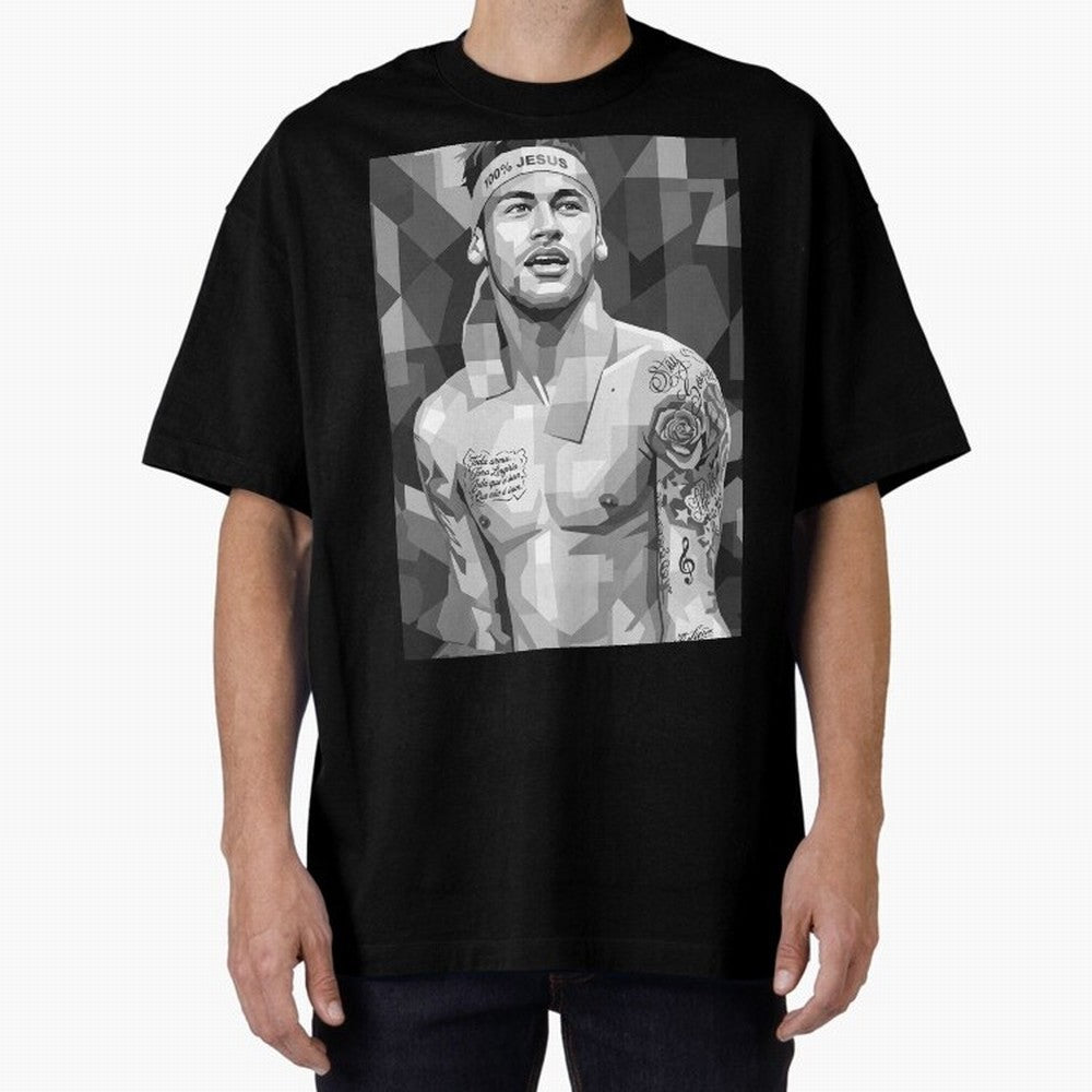 Neymar Grayscale Classic T-Shirt Elevate Global Football Passion for FIFA World Cup 2026 USA Canada Mexico, with Mbappe, France and Portugal, Classic Soccer Heritage, Championship Pressure, Fan Loyalty and International Pride; Ideal for Football