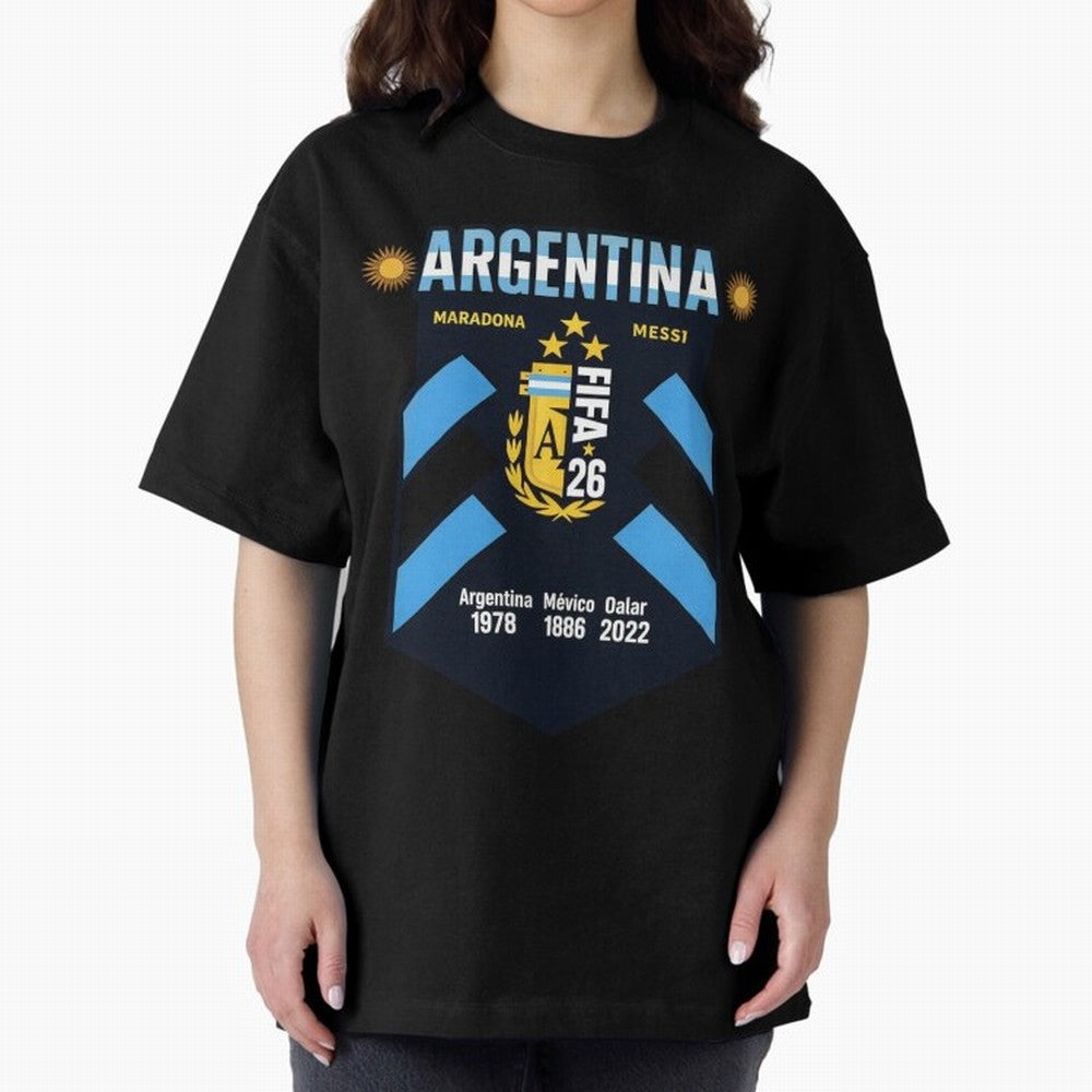 Argentina Football Champions Legacy Badge Design Active T-Shirt Remember Iconic Moments from FIFA World Cup 2026 Spirit, Made for Spain, Mbappe, Retro Football Energy, Iconic Rivalries, Trophy Chase Drama and Stadium Atmosphere; Ideal for Football