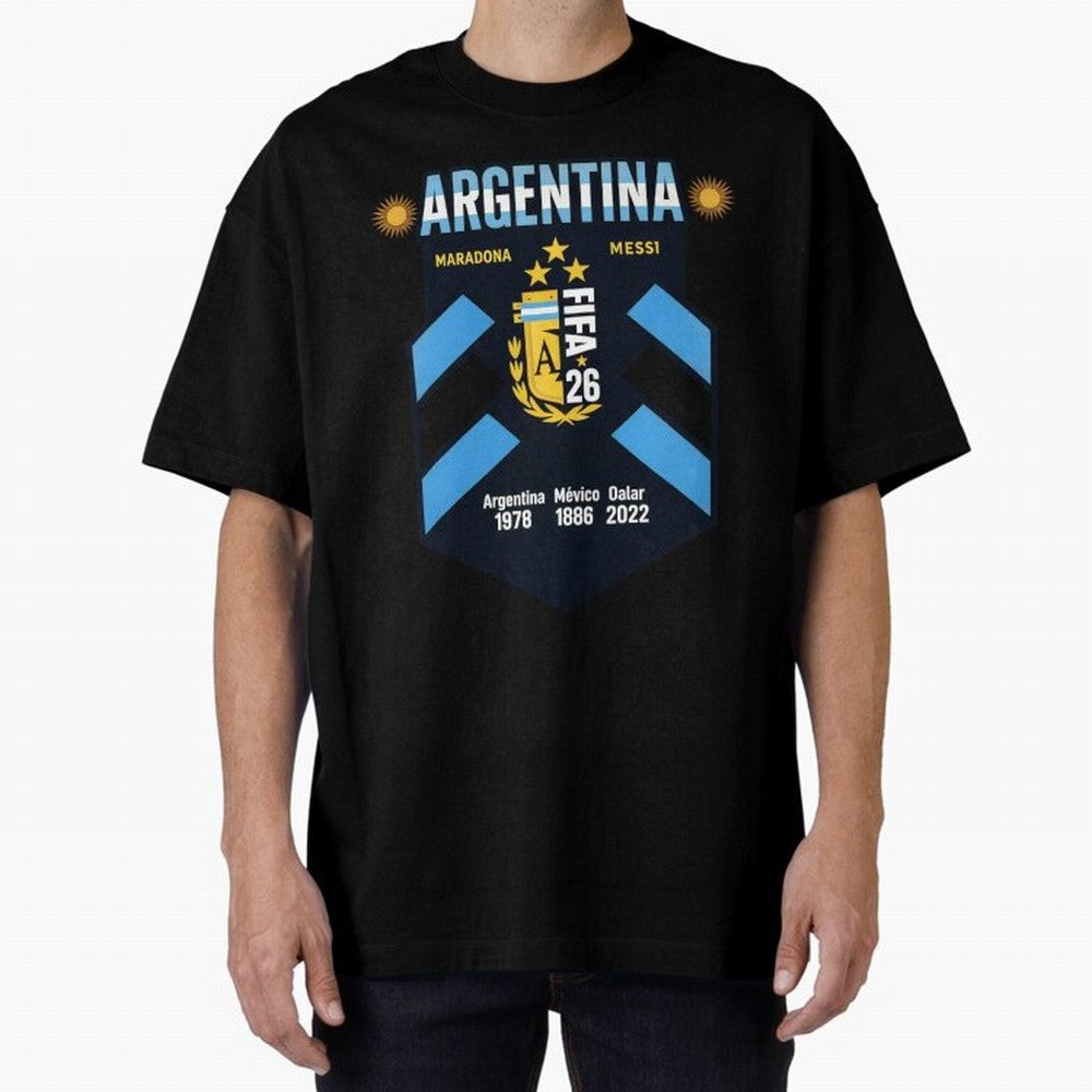 Argentina Football Champions Legacy Badge Design Active T-Shirt Remember Iconic Moments from FIFA World Cup 2026 Spirit, Made for Spain, Mbappe, Retro Football Energy, Iconic Rivalries, Trophy Chase Drama and Stadium Atmosphere; Ideal for Football
