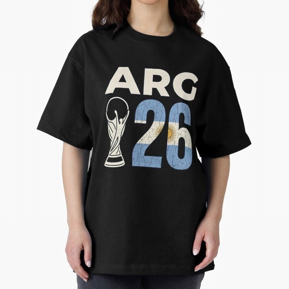 Argentina Football World Cup 2026 - Vintage Arg 26 Flag Design Essential T-Shirt Show Up for the Glory of FIFA World Cup 2026 Spirit, Centered on Brazil, Portugal and Argentina, Messi, CR7 and Mbappe, Football Festival Excitement, Trophy Ambitions,