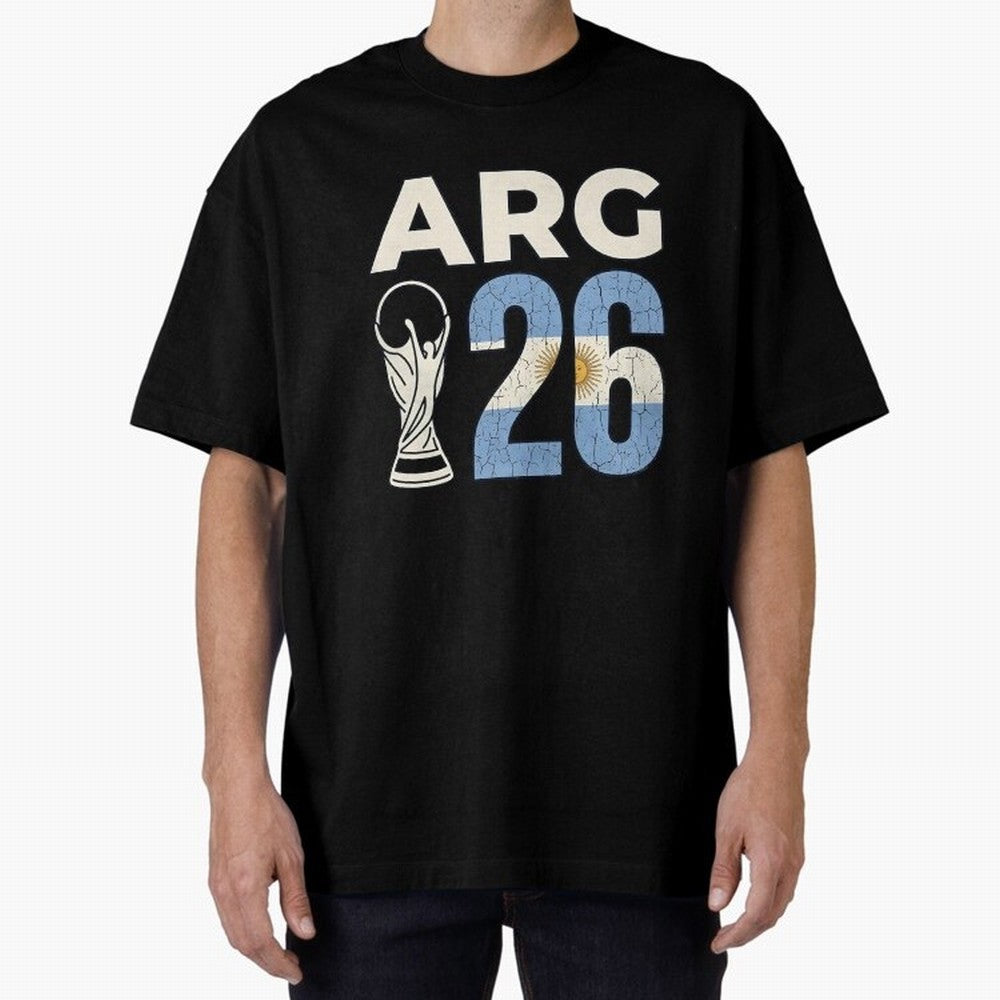 Argentina Football World Cup 2026 - Vintage Arg 26 Flag Design Essential T-Shirt Show Up for the Glory of FIFA World Cup 2026 Spirit, Centered on Brazil, Portugal and Argentina, Messi, CR7 and Mbappe, Football Festival Excitement, Trophy Ambitions,