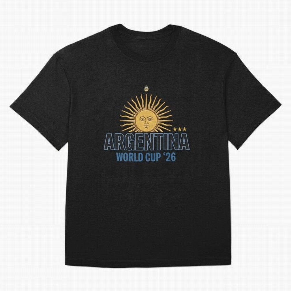 Argentina Football Sun of May - World Cup 2026 Gold Edition Essential T-Shirt Bring World Football Passion into FIFA World Cup 2026 Group Stage Spirit, Capturing Argentina, France and Brazil, Cristiano Ronaldo, Stadium Memories, Football Loyalty,