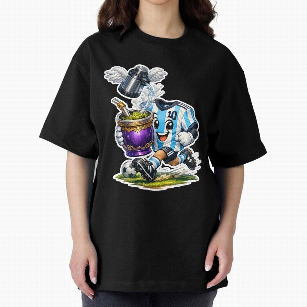 Vamos Argentina ¨C Mate & Football Forever - Argentina Football Mate Mascot - Messi 10 Soccer Fan Art Classic T-Shirt Join the Countdown to Global Football Passion for FIFA World Cup 2026 Group Stage, Inspired by Messi, Spain and Netherlands,
