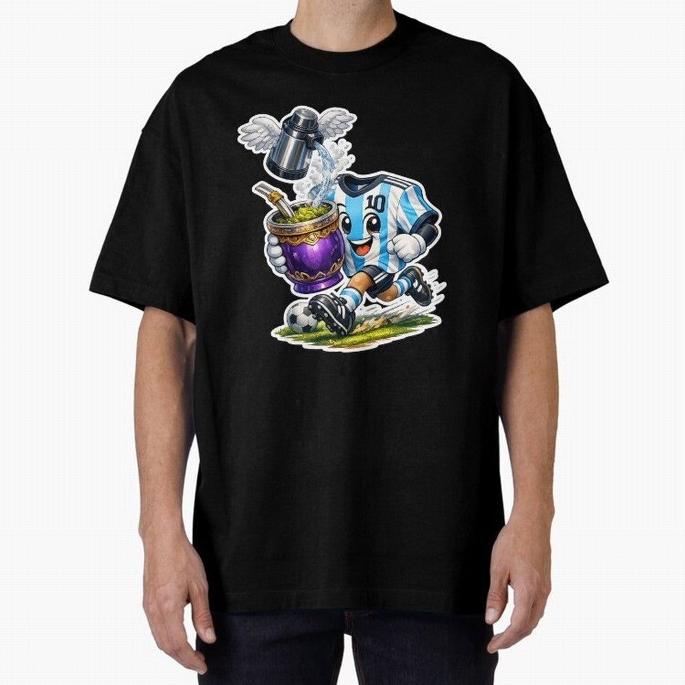 Vamos Argentina ¨C Mate & Football Forever - Argentina Football Mate Mascot - Messi 10 Soccer Fan Art Classic T-Shirt Join the Countdown to Global Football Passion for FIFA World Cup 2026 Group Stage, Inspired by Messi, Spain and Netherlands,