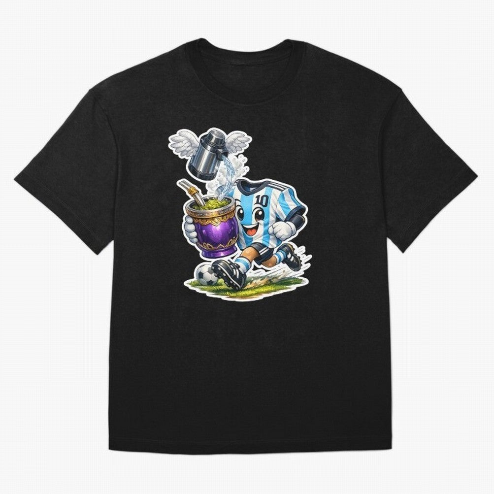 Vamos Argentina ¨C Mate & Football Forever - Argentina Football Mate Mascot - Messi 10 Soccer Fan Art Classic T-Shirt Join the Countdown to Global Football Passion for FIFA World Cup 2026 Group Stage, Inspired by Messi, Spain and Netherlands,