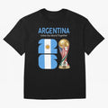 World Cup 2026, ARGENTINA Oversized T-Shirt Follow the Road to the FIFA World Cup 2026 Journey through Cristiano Ronaldo, Haaland and CR7 Highlights, Argentina, France and Brazil Pride, Vintage Soccer Flavor, Modern Football Stars, National Flags