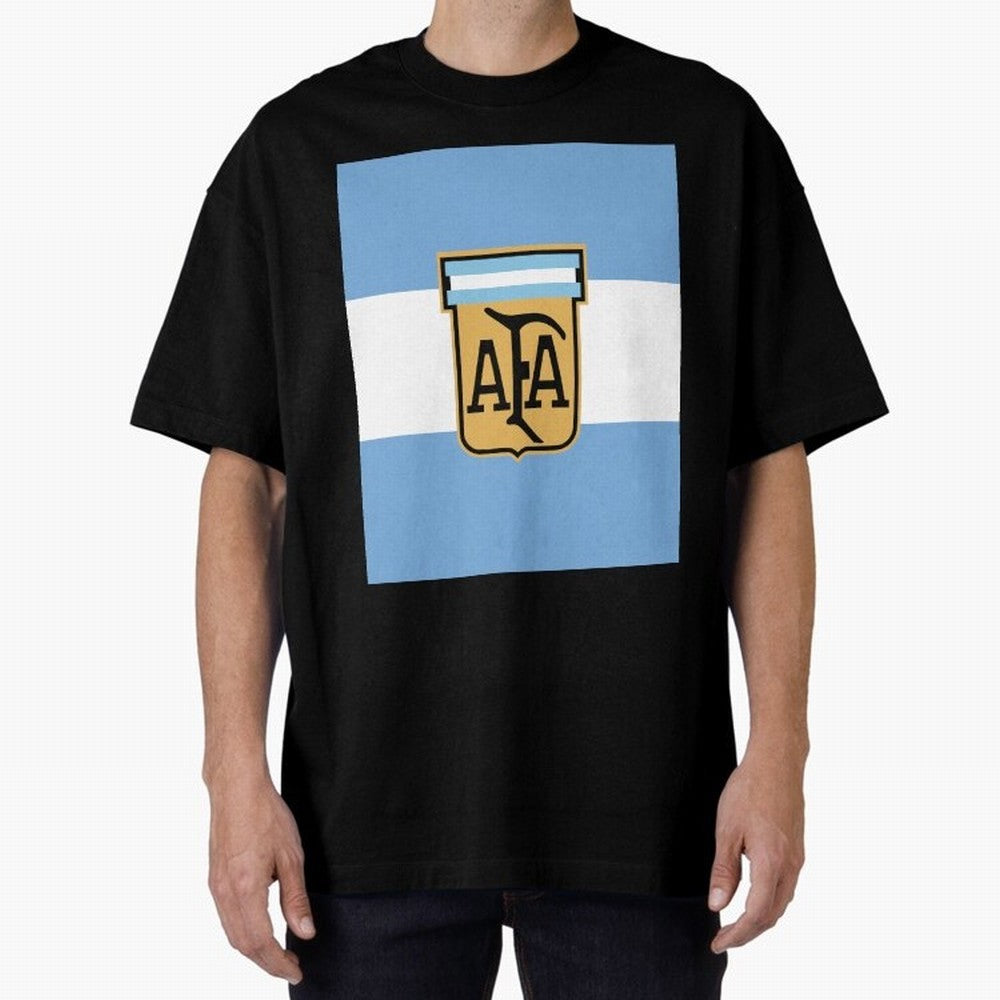 Argentina | 2026 World Cup Fan Apparel Oversized T-Shirt Join Supporters Worldwide for Global Football Passion for FIFA World Cup 2026 Group Stage, Connected to Messi and Cristiano Ronaldo, Brazil, Championship Spirit, Famous Goals, Roaring Crowds