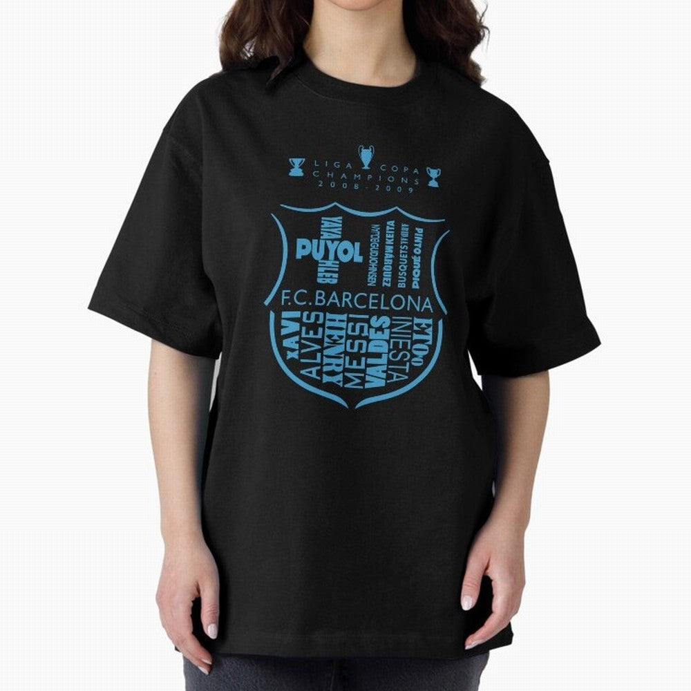 FC Barcelona three-time champion Oversized T-Shirt Make Every Match About Match Day Hype around FIFA World Cup 2026, Messi, CR7 and Mbappe, England, Stadium Memories, Football Loyalty, International Chants and Championship Tradition; Made for Die