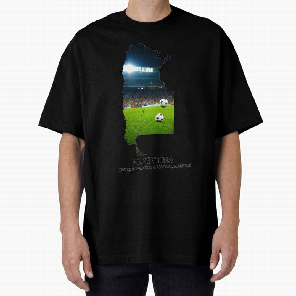Argentina Map Art - Football Passion & National Stadiums Design Classic T-Shirt Keep Football History Alive during the FIFA World Cup 2026 USA Canada Mexico Journey through Messi and Cristiano Ronaldo Highlights, Portugal, Spain and Germany Pride,