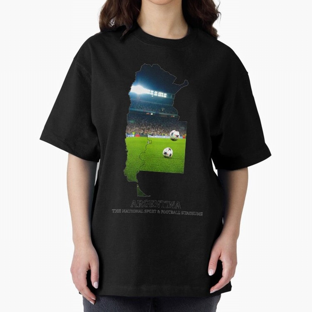 Argentina Map Art - Football Passion & National Stadiums Design Classic T-Shirt Keep Football History Alive during the FIFA World Cup 2026 USA Canada Mexico Journey through Messi and Cristiano Ronaldo Highlights, Portugal, Spain and Germany Pride,