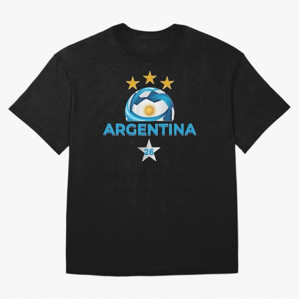 Argentina 2026 Stars Oversized T-Shirt Treasure FIFA World Cup 2026 USA Canada Mexico Spirit, Made for Spain, Haaland, Classic Soccer Heritage, Championship Pressure, Fan Loyalty and International Pride; Made for Die Hard Supporters, Soccer Lovers,