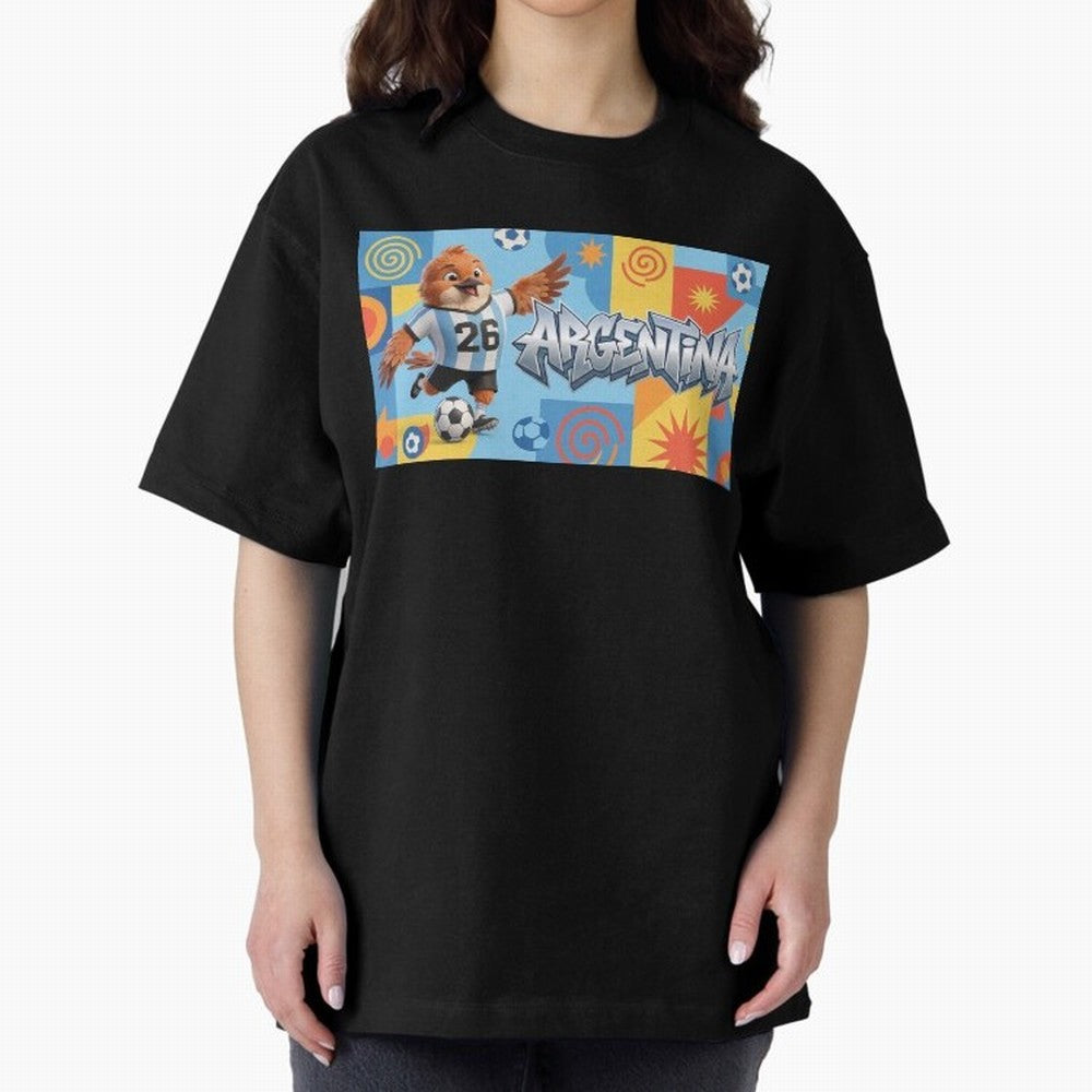 World Cup 2026 Argentina Soccer Team Fan Art Classic T-Shirt Represent Football Lovers during Global Football Passion for FIFA World Cup 2026 USA Canada Mexico, Centered on CR7 and Messi, Spain, Championship Spirit, Famous Goals, Roaring Crowds and