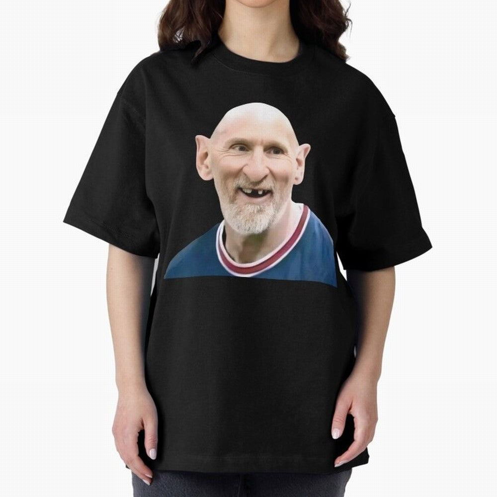 Old and Bald Messi Football Meme Oversized T-Shirt Celebrate Football Heritage in Match Day Hype around FIFA World Cup 2026 USA Canada Mexico, CR7 and Messi, Brazil, Match Day Excitement, Supporter Culture, Golden Goals and Global Football Passion;