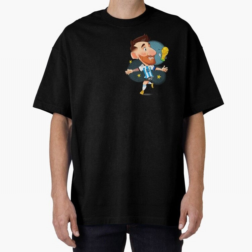 Messi GOAT Oversized T-Shirt Share the Excitement of FIFA World Cup 2026 USA Canada Mexico Spirit, Built around England and Germany, Cristiano Ronaldo, Goal Celebration Energy, Supporter Heritage, Football Icons and Worldwide Tournament Joy; Made
