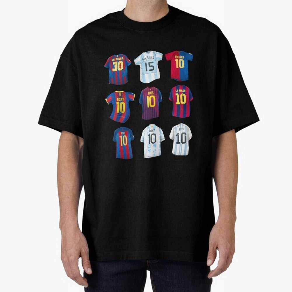 Messi Era Football Jerseys Oversized T-Shirt Fuel the Hype around Global Football Passion for FIFA World Cup 2026 Group Stage, Featuring Messi, Neymar and Mbappe, Germany, Worldwide Fan Energy, Dramatic Goals, Stadium Lights and Championship