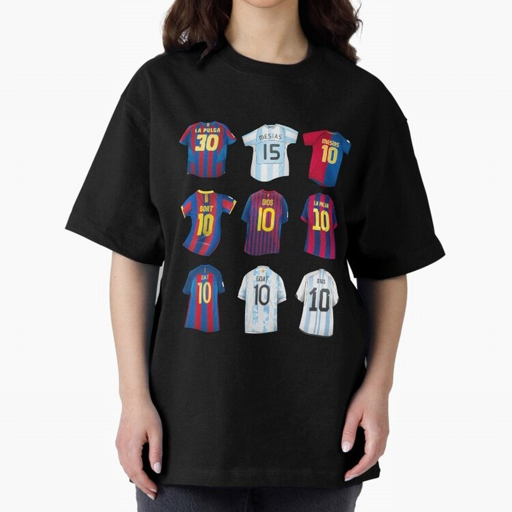 Messi Era Football Jerseys Oversized T-Shirt Fuel the Hype around Global Football Passion for FIFA World Cup 2026 Group Stage, Featuring Messi, Neymar and Mbappe, Germany, Worldwide Fan Energy, Dramatic Goals, Stadium Lights and Championship
