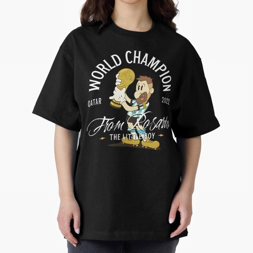 The little boy from Rosario Oversized T-Shirt Build Match Day Hype around FIFA World Cup 2026 Group Stage, CR7 and Messi, Germany, Global Supporter Spirit, Legendary Goals, National Colors and Tournament Celebration; Built for Supporters Chasing