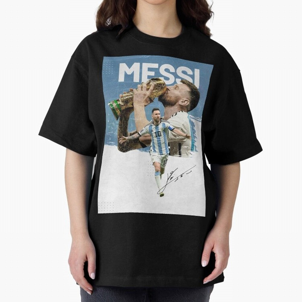 Messi Oversized T-Shirt Celebrate the Next Chapter of FIFA World Cup 2026 USA Canada Mexico for Fans of Cristiano Ronaldo and England, France and Netherlands, Bringing Champion Mindset, Group Stage Buzz, Knockout Tension and Passionate Fan Culture;