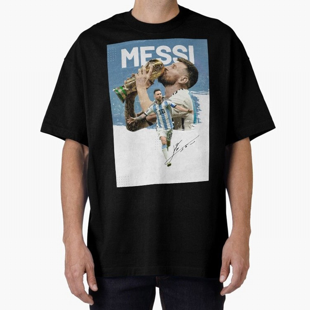 Messi Oversized T-Shirt Celebrate the Next Chapter of FIFA World Cup 2026 USA Canada Mexico for Fans of Cristiano Ronaldo and England, France and Netherlands, Bringing Champion Mindset, Group Stage Buzz, Knockout Tension and Passionate Fan Culture;