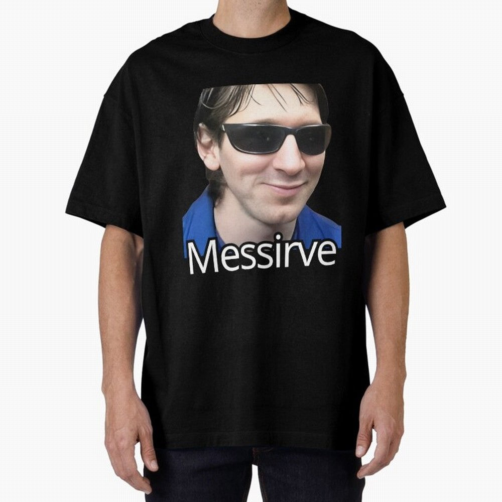 Messirve Football Meme Oversized T-Shirt Celebrate Rivalries and Pride in the FIFA World Cup 2026 Group Stage Journey through CR7 Highlights, England Pride, Game Day Rituals, Football Legends, Country Pride and the Road to the Final; Ideal for Fans
