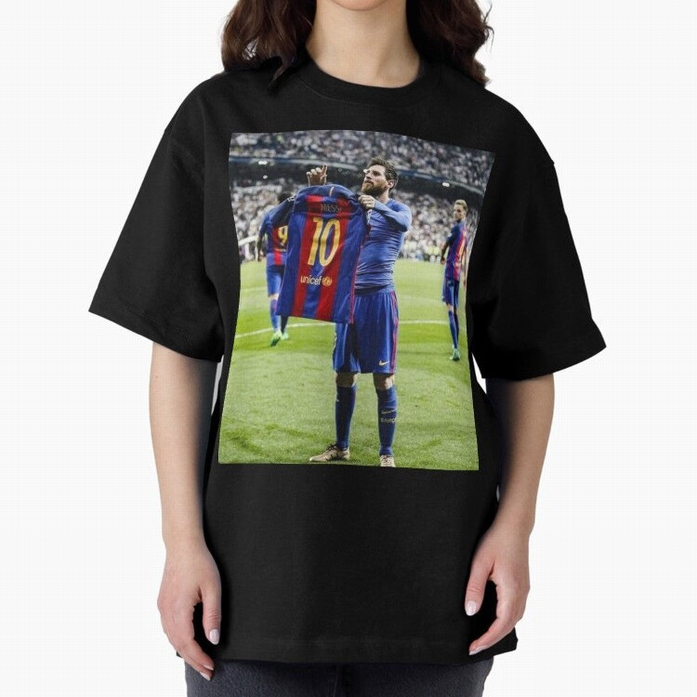Lional Messi Poster Design Oversized T-Shirt Support Iconic Players in the FIFA World Cup 2026 Journey through CR7 and Messi Highlights, England and Germany Pride, Global Supporter Spirit, Legendary Goals, National Colors and Tournament