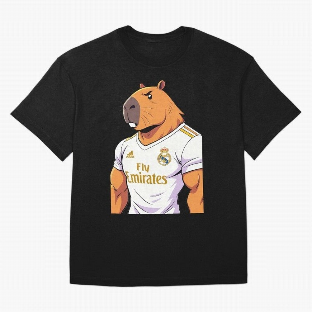 Real Madrid capybara elegant Classic T-Shirt Represent FIFA World Cup 2026 USA Canada Mexico for Fans of Mbappe and Neymar and England, France and Netherlands, Bringing Retro Football Energy, Iconic Rivalries, Trophy Chase Drama and Stadium