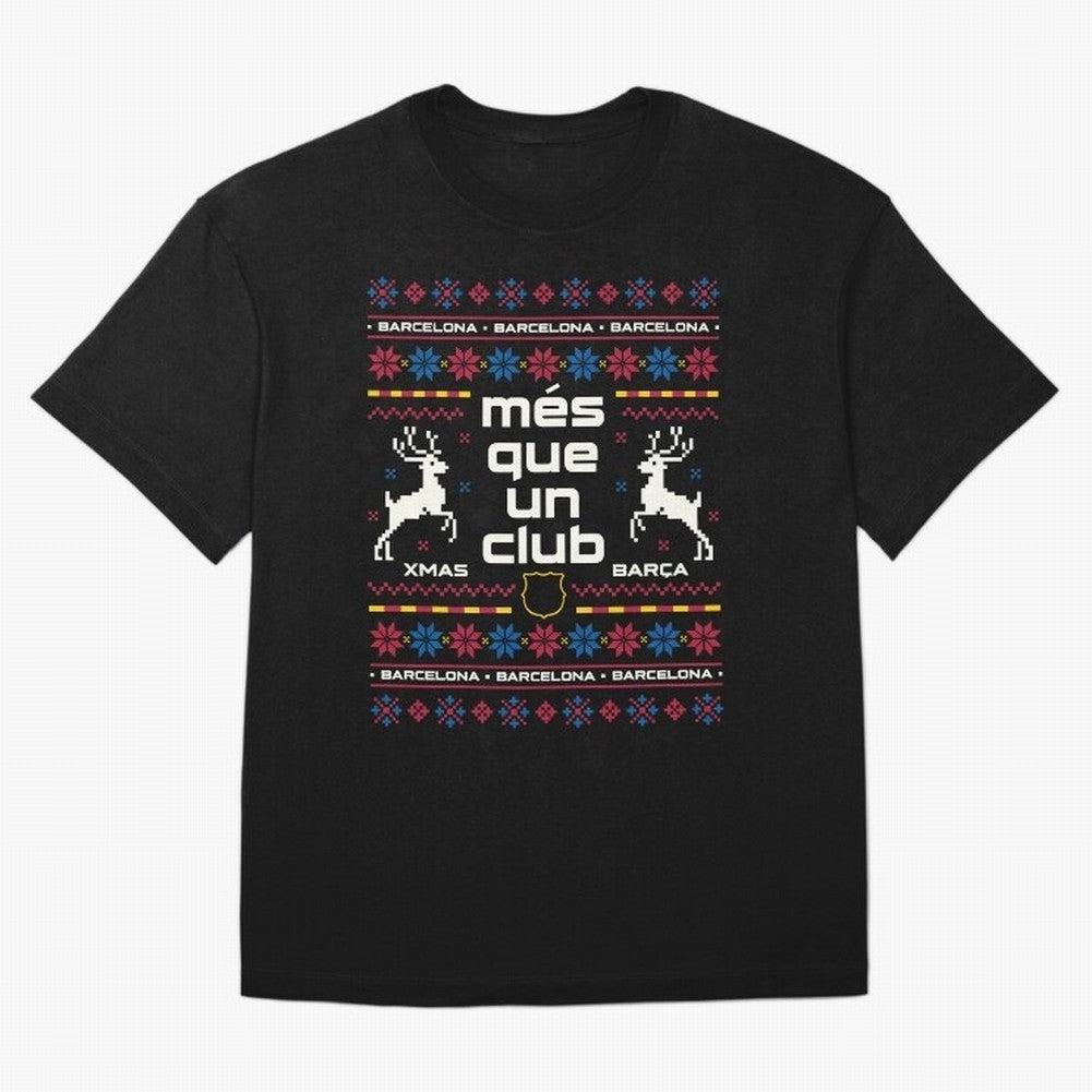 FC Barcelona Christmas Classic T-Shirt Fuel the Hype around the FIFA World Cup 2026 Journey through CR7 Highlights, Portugal Pride, Match Day Excitement, Supporter Culture, Golden Goals and Global Football Passion; Ideal for Fans Who Follow Messi,