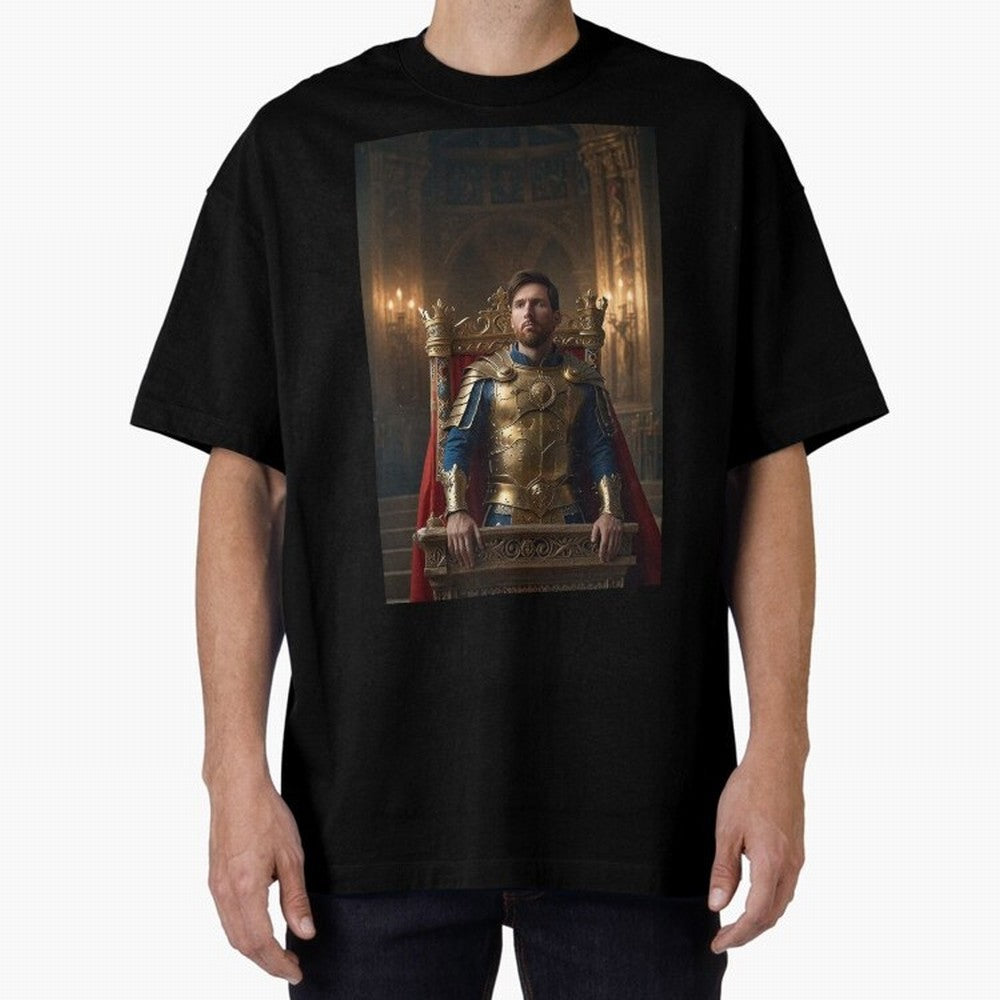 Messi the King 1 Oversized T-Shirt Bring International Match Energy to Global Football Passion for FIFA World Cup 2026, Driven by Haaland and Mbappe, Brazil, Portugal and Argentina, Fan Favorite Moments, National Team Passion, Big Match Drama and