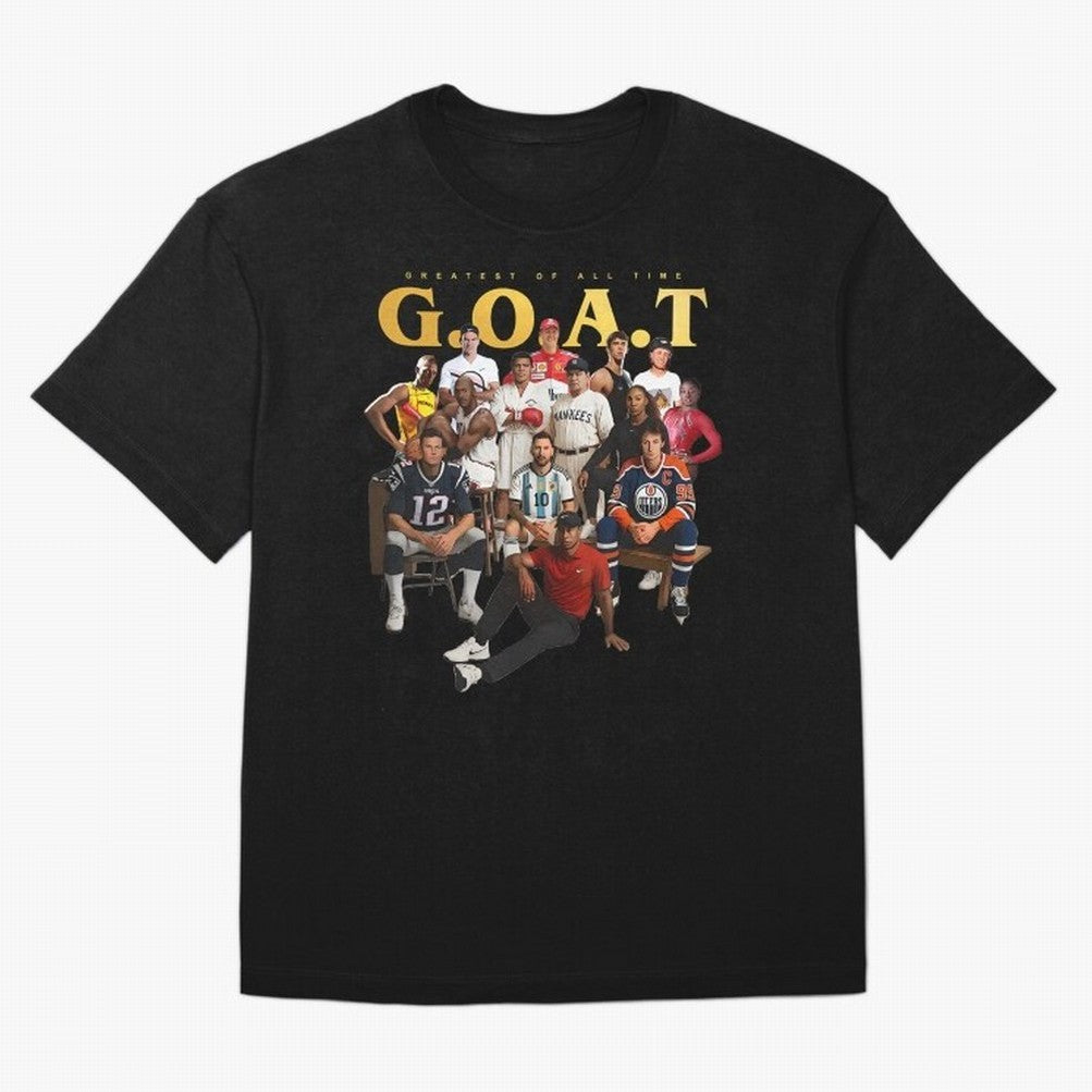 GOAT of all Sports Essential T-Shirt Bring World Football Passion into Global Football Passion for FIFA World Cup 2026 USA Canada Mexico, Inspired by Mbappe and Neymar, England, France and Netherlands, Soccer Culture, Superstar Moments, National