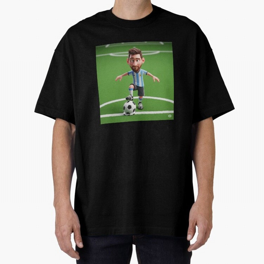 Football Oversized T-Shirt Live the Energy of Global Football Passion for FIFA World Cup 2026, Centered on Messi, CR7 and Mbappe, Portugal, Worldwide Fan Energy, Dramatic Goals, Stadium Lights and Championship Celebrations; Built for Supporters