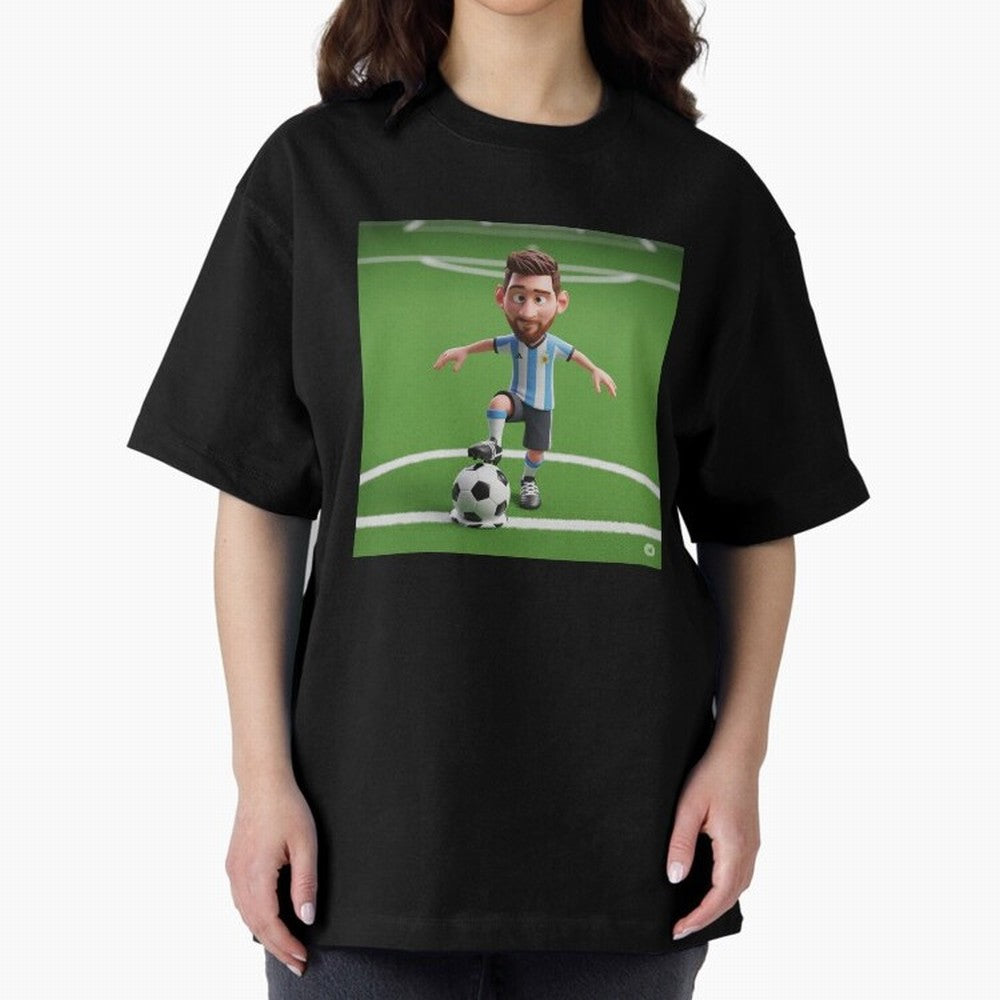 Football Oversized T-Shirt Live the Energy of Global Football Passion for FIFA World Cup 2026, Centered on Messi, CR7 and Mbappe, Portugal, Worldwide Fan Energy, Dramatic Goals, Stadium Lights and Championship Celebrations; Built for Supporters