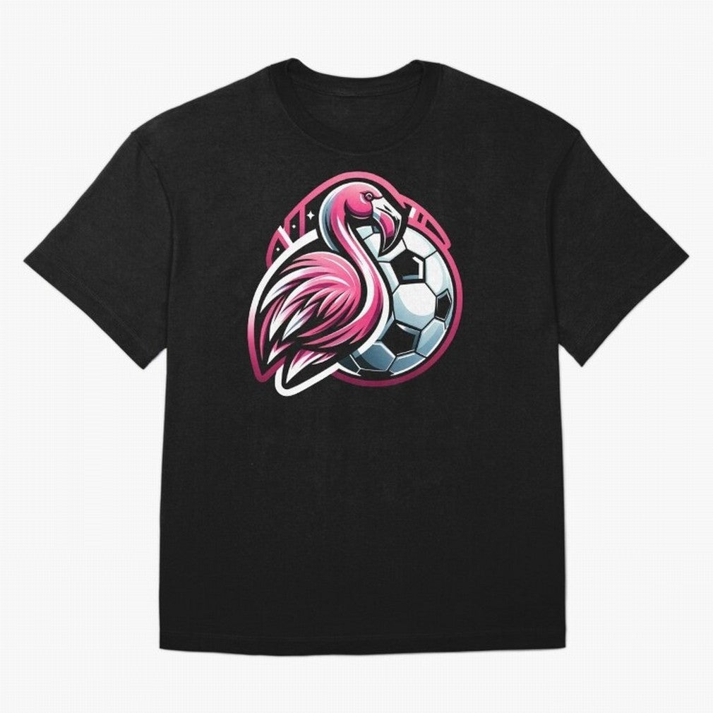 Flamingo & Soccer Fusion Classic T-Shirt Celebrate Supporters United by the FIFA World Cup 2026 Journey through Messi, CR7 and Mbappe Highlights, Portugal Pride, Stadium Memories, Football Loyalty, International Chants and Championship Tradition;