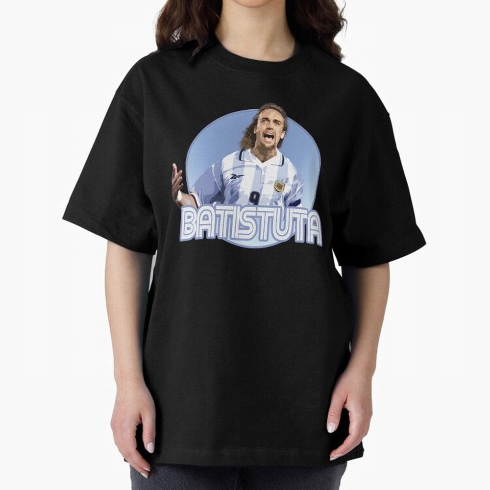 Batistuta - Classic T Shirt Classic T-Shirt Represent Football Lovers during FIFA World Cup 2026 USA Canada Mexico Spirit, Featuring Brazil, Portugal and Argentina, Messi and Cristiano Ronaldo, Worldwide Fan Energy, Dramatic Goals, Stadium Lights