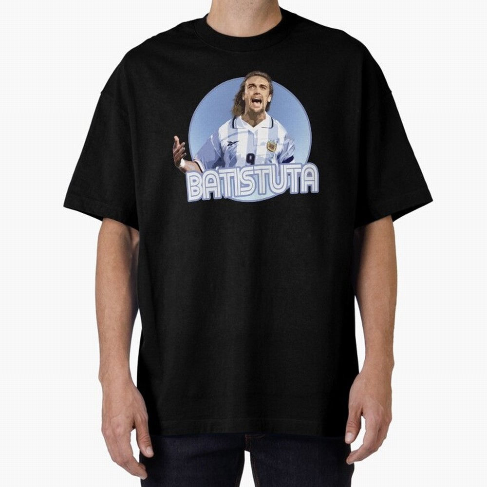 Batistuta - Classic T Shirt Classic T-Shirt Represent Football Lovers during FIFA World Cup 2026 USA Canada Mexico Spirit, Featuring Brazil, Portugal and Argentina, Messi and Cristiano Ronaldo, Worldwide Fan Energy, Dramatic Goals, Stadium Lights