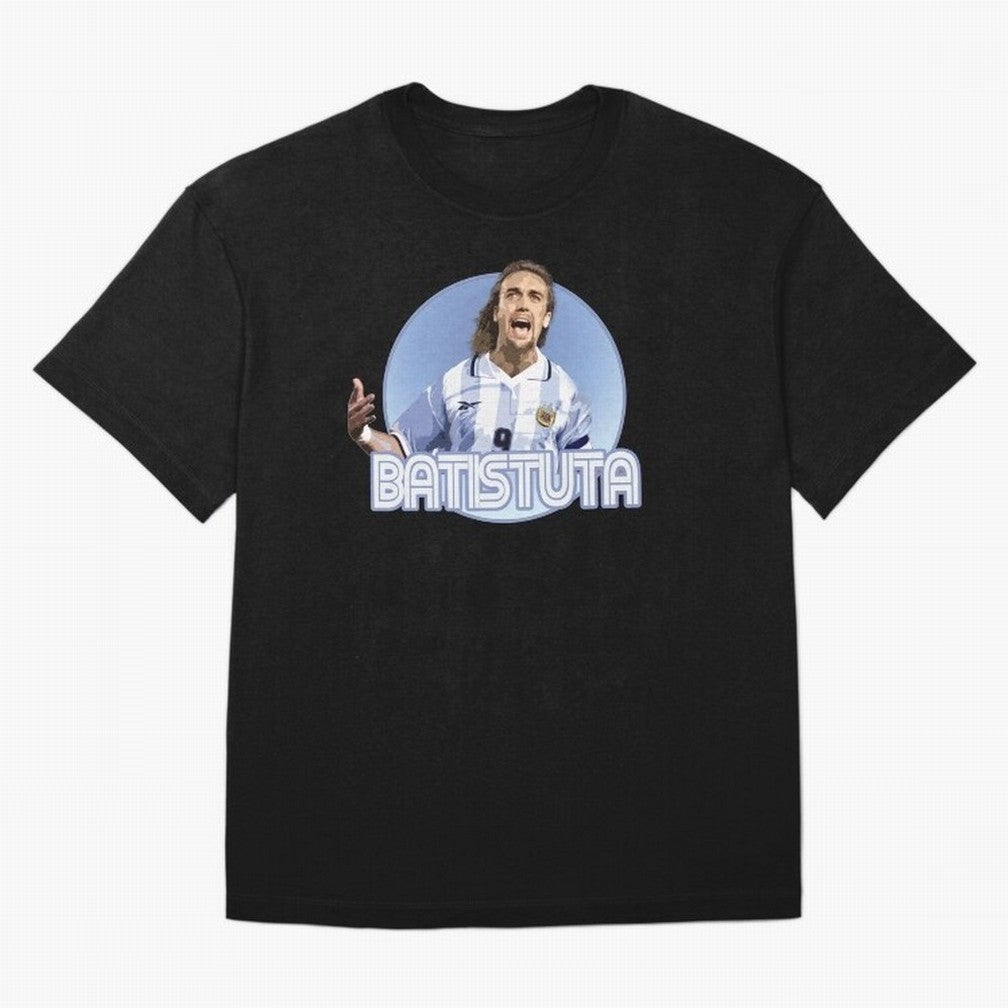 Batistuta - Classic T Shirt Classic T-Shirt Represent Football Lovers during FIFA World Cup 2026 USA Canada Mexico Spirit, Featuring Brazil, Portugal and Argentina, Messi and Cristiano Ronaldo, Worldwide Fan Energy, Dramatic Goals, Stadium Lights