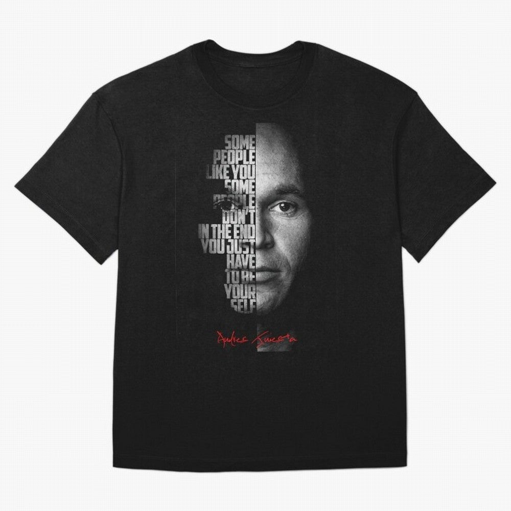Black and white Andres Iniesta Quote. Oversized T-Shirt Bring Retro Soccer Energy to FIFA World Cup 2026 Group Stage Built around Haaland and Mbappe, Portugal, Spain and Germany Energy, Worldwide Fan Energy, Dramatic Goals, Stadium Lights and