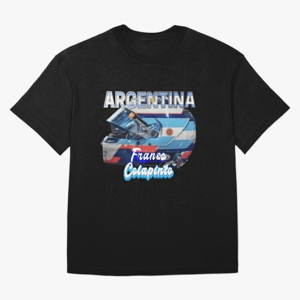 5306 Colapinto Helmet Argentina Oversized T-Shirt Support Your Favorite Stars during FIFA World Cup 2026 Spirit, Filled with Argentina, France and Brazil, Neymar, Haaland and Cristiano Ronaldo, Tournament Hype, Historic Matchups, Family Viewing