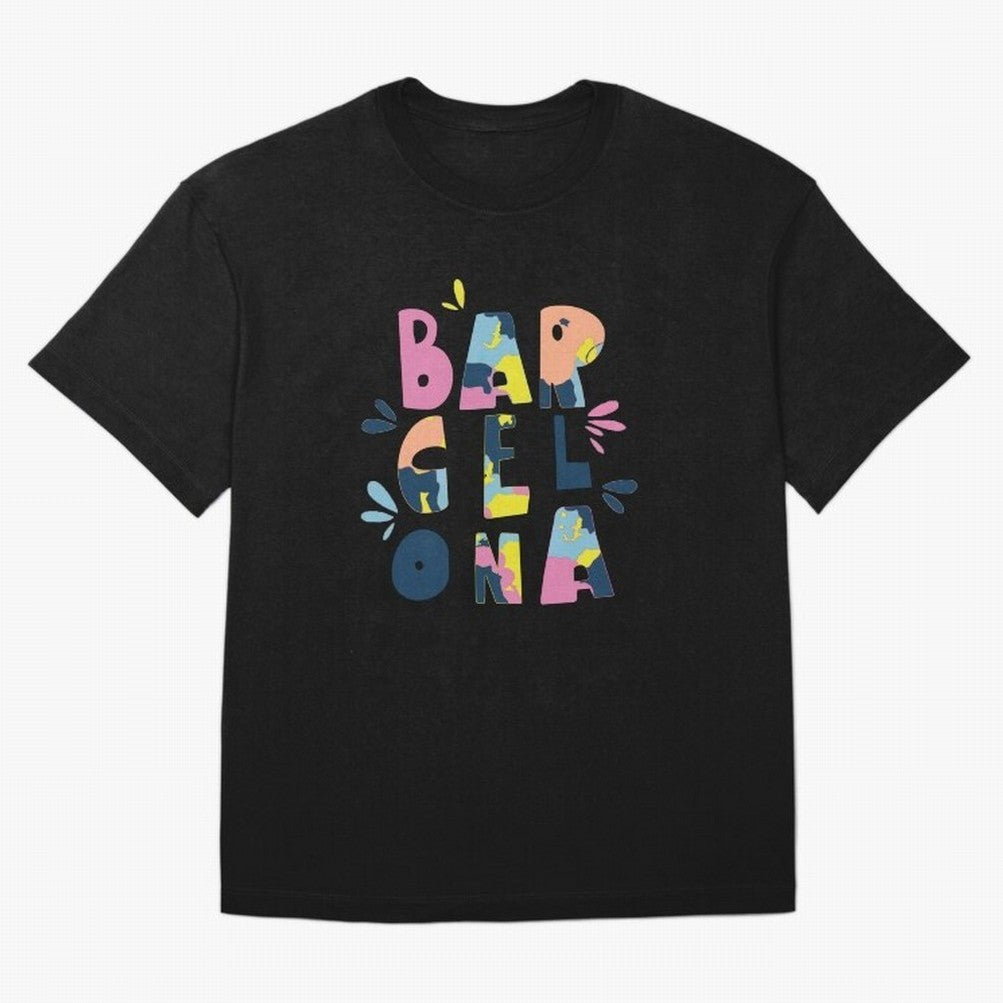 Barcelona Letters Classic T-Shirt Show Fan Pride Across FIFA World Cup 2026 USA Canada Mexico Spirit, Driven by England, Messi, Supporter Pride, Iconic Celebrations, Legendary Names and Global Match Day Energy; Great for Watch Parties, Sports Bars,