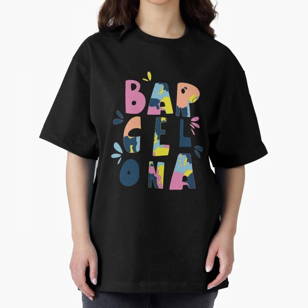 Barcelona Letters Classic T-Shirt Show Fan Pride Across FIFA World Cup 2026 USA Canada Mexico Spirit, Driven by England, Messi, Supporter Pride, Iconic Celebrations, Legendary Names and Global Match Day Energy; Great for Watch Parties, Sports Bars,