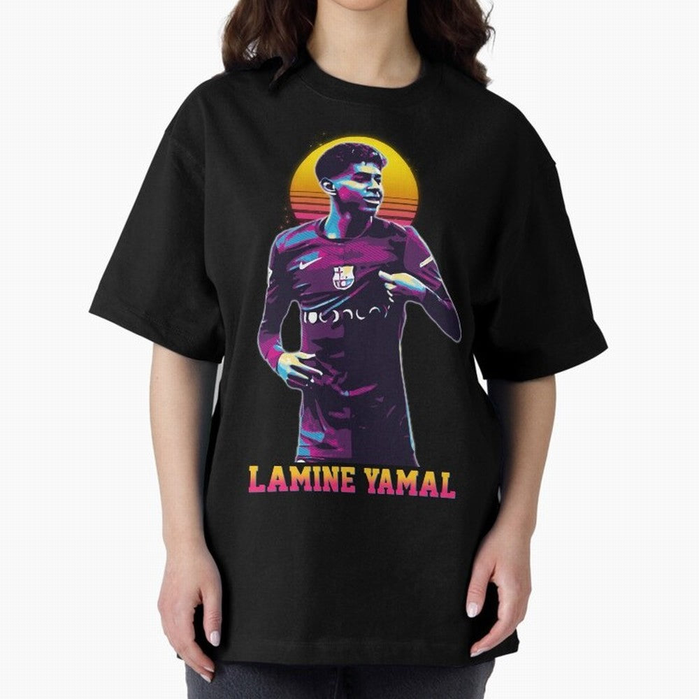 LAMINE YAMAL Oversized T-Shirt Create FIFA World Cup 2026 Group Stage for Fans of Haaland and Germany, Bringing Football Festival Excitement, Trophy Ambitions, Country Rivalries and Star Player Buzz; Great for Watch Parties, Sports Bars, Family