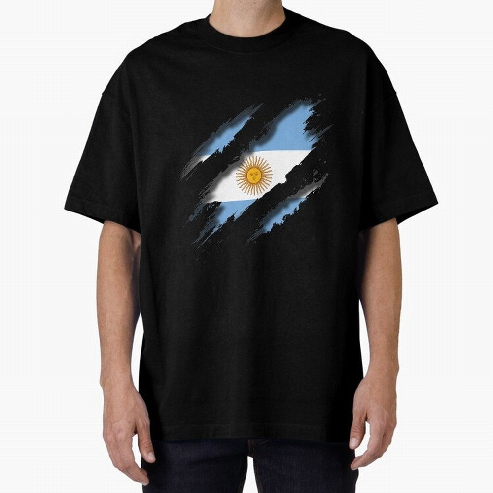 Argentina Tearing a New One Oversized T-Shirt Carry the Colors and Pride of Match Day Hype around FIFA World Cup 2026 USA Canada Mexico, Neymar, Haaland and Cristiano Ronaldo, England, Stadium Memories, Football Loyalty, International Chants and