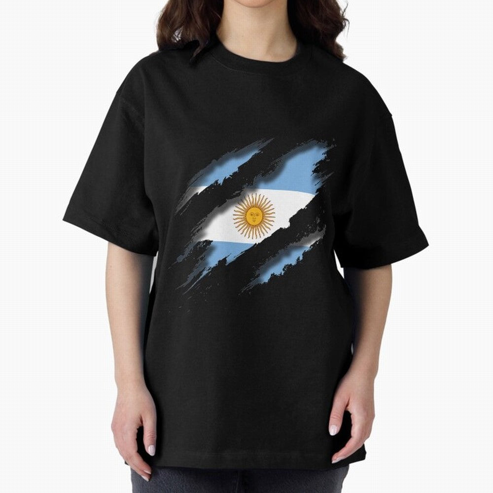 Argentina Tearing a New One Oversized T-Shirt Carry the Colors and Pride of Match Day Hype around FIFA World Cup 2026 USA Canada Mexico, Neymar, Haaland and Cristiano Ronaldo, England, Stadium Memories, Football Loyalty, International Chants and