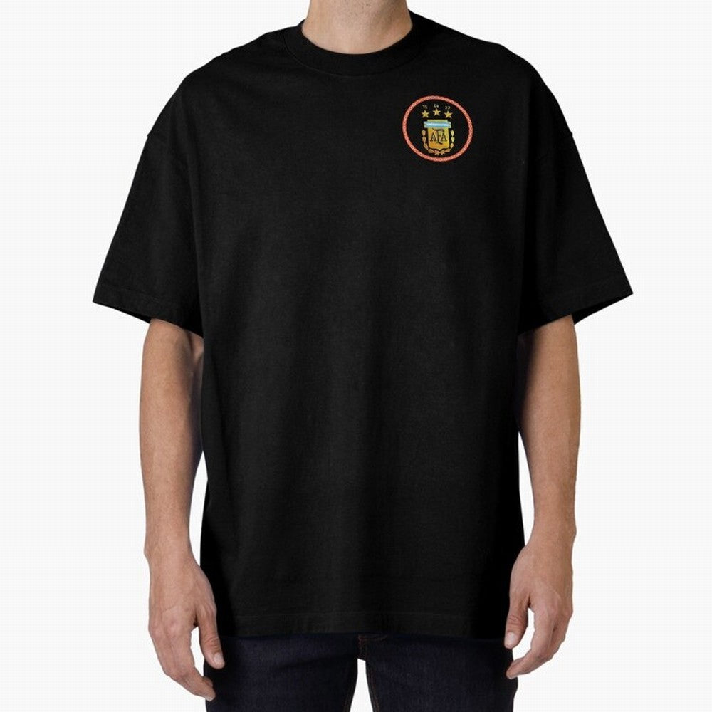 AFA ARGENTINA CHAMPION 2022 Oversized T-Shirt Step into Global Football Passion for FIFA World Cup 2026 USA Canada Mexico, Highlighting Cristiano Ronaldo, Haaland and CR7, Argentina, France and Brazil, Football History, Final Match Energy, Crowd