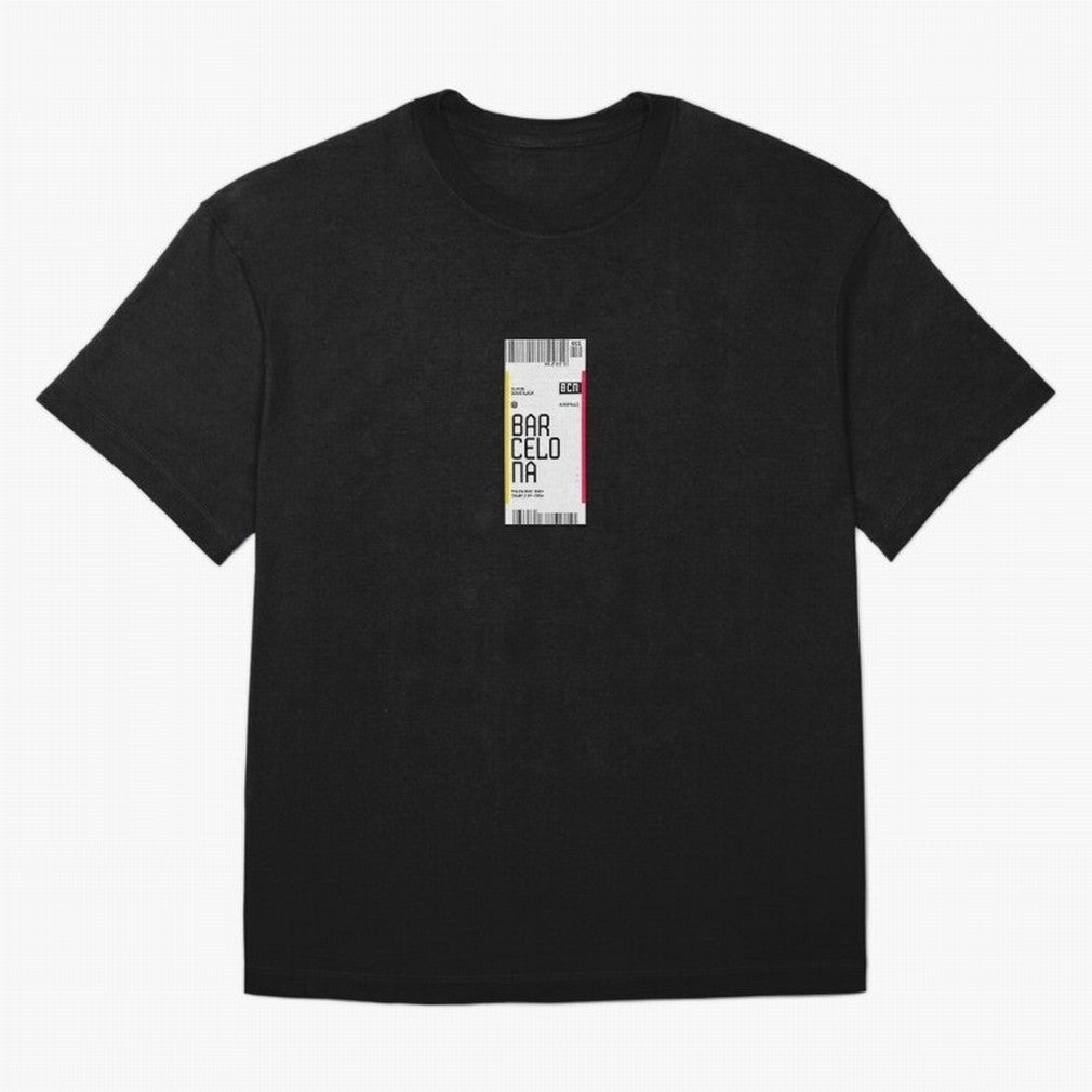Barcelona Boarding Pass Sparin Travel Ticket Classic T-Shirt Fuel Match Day Hype around FIFA World Cup 2026, Mbappe and Neymar, England, France and Netherlands, Tournament Hype, Historic Matchups, Family Viewing Parties and Global Sports Pride;