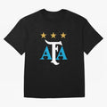AFA logo - Argentina (light blue, white & gold) Oversized T-Shirt Make Every Kick Count in FIFA World Cup 2026 for Fans of Messi and Cristiano Ronaldo and England, France and Netherlands, Bringing Game Day Rituals, Football Legends, Country Pride