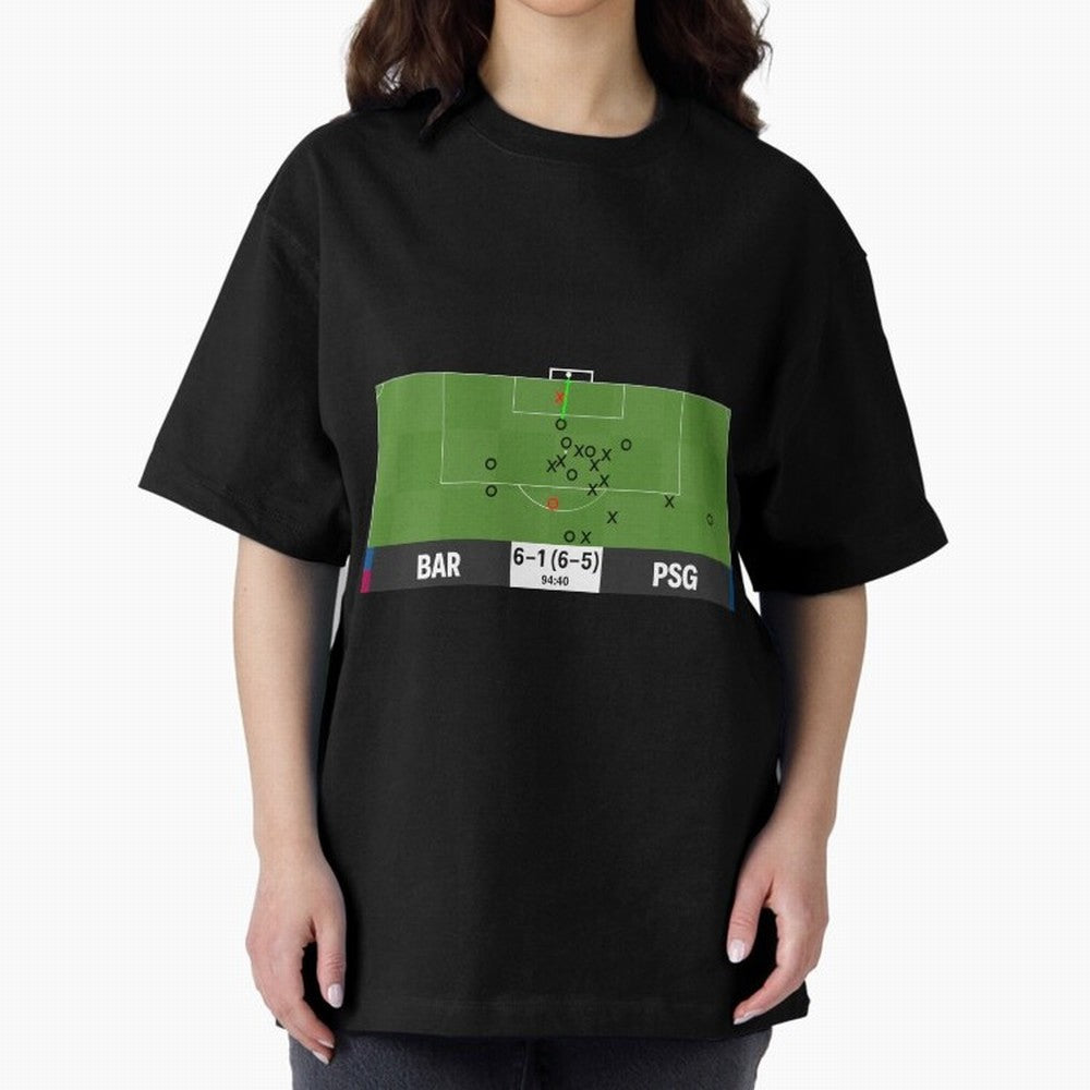 Barcelona vs Paris Saint-Germain 6-1 (6-5) @ 94:40 Goal by Sergi Roberto (La Remontada) Classic T-Shirt Make Memories around Global Football Passion for FIFA World Cup 2026 Group Stage, Celebrating Messi, CR7 and Mbappe, Spain and Netherlands,