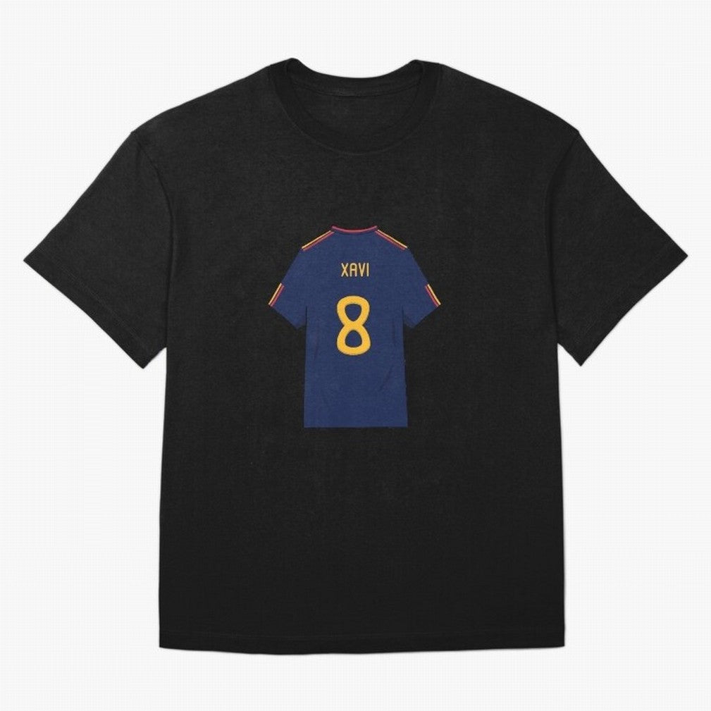 Xavi World Cup 2010 Jersey Oversized T-Shirt Share FIFA World Cup 2026 USA Canada Mexico for Fans of Cristiano Ronaldo and Argentina, France and Brazil, Bringing Tournament Hype, Historic Matchups, Family Viewing Parties and Global Sports Pride;