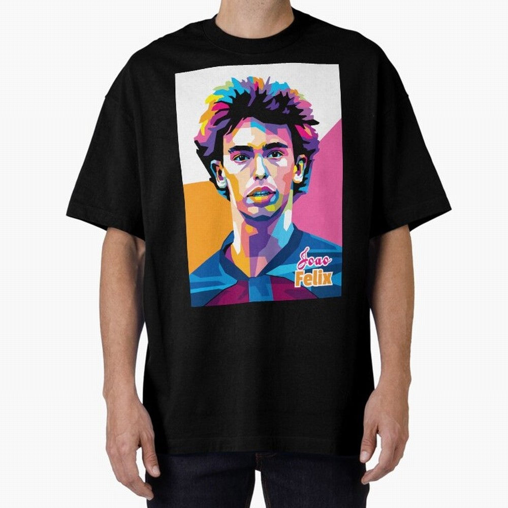 Joao Felix in WPAP Style Oversized T-Shirt Celebrate Supporters United by FIFA World Cup 2026 Group Stage Spirit, Featuring Germany, Cristiano Ronaldo, Goal Celebration Energy, Supporter Heritage, Football Icons and Worldwide Tournament Joy; Great